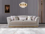 Milena Ivory Velvet Sofa & Loveseat - Ella Furniture