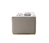 Milena Ivory Velvet Sofa & Loveseat - Ella Furniture