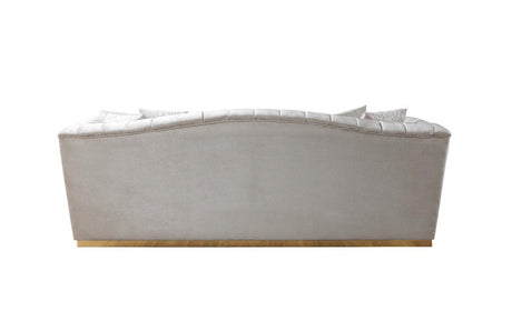Milena Ivory Velvet Sofa & Loveseat - Ella Furniture
