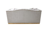 Milena Ivory Velvet Sofa & Loveseat - Ella Furniture