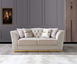 Milena Ivory Velvet Loveseat 73" from Ella Furniture