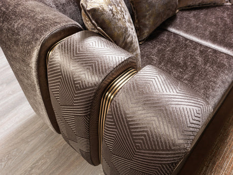 Santana Coffee Velvet Loveseat view 3