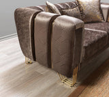 Ella Coffee Velvet Sofa & Loveseat - Ella Furniture