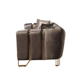 Santana Coffee Velvet Loveseat view 8