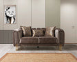 Santana Coffee Velvet Loveseat from Ella Furniture