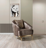 Ella Coffee Velvet Chair