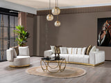Anne Ivory Velvet Chair