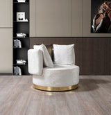 Anne Ivory Velvet Chair
