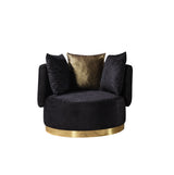 Anne Black Velvet Chair