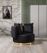 Anne Black Velvet Chair