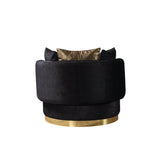 Anne Black Velvet Chair
