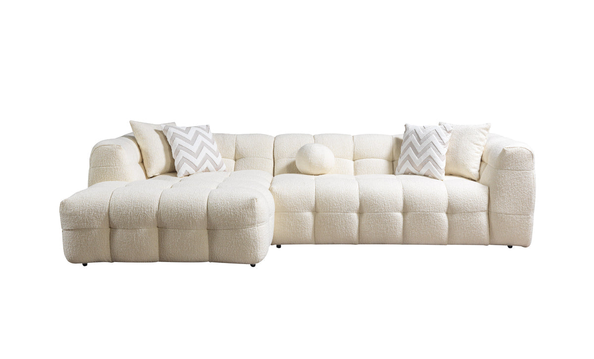 Ivy Ivory Boucle LAF 110" Sectional view 13