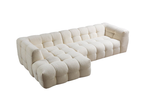 Ivy Ivory Boucle LAF 110" Sectional view 15