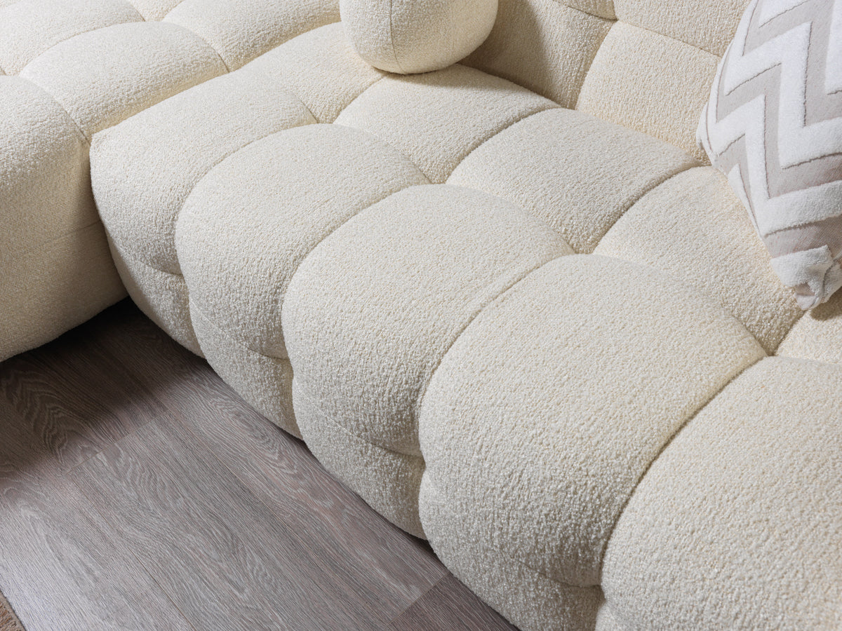 Ivy Ivory Boucle LAF 110" Sectional view 8