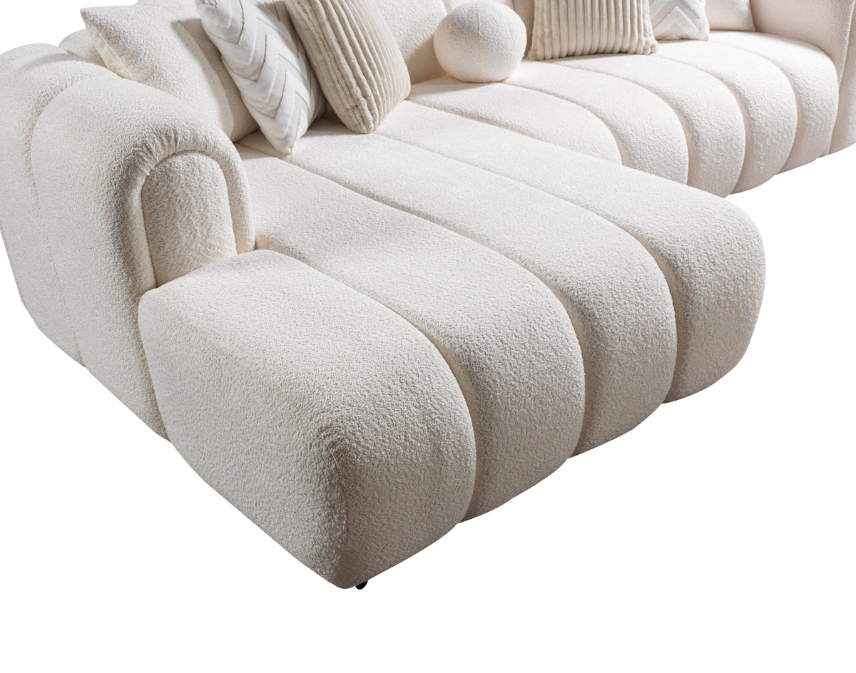 Lis Ivory Boucle LAF 115" Sectional view 8
