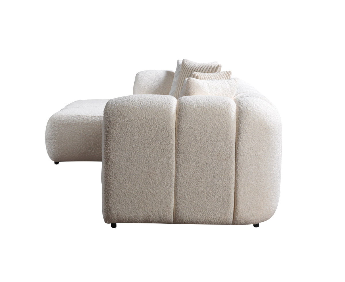 Lis Ivory Boucle LAF 115" Sectional view 15