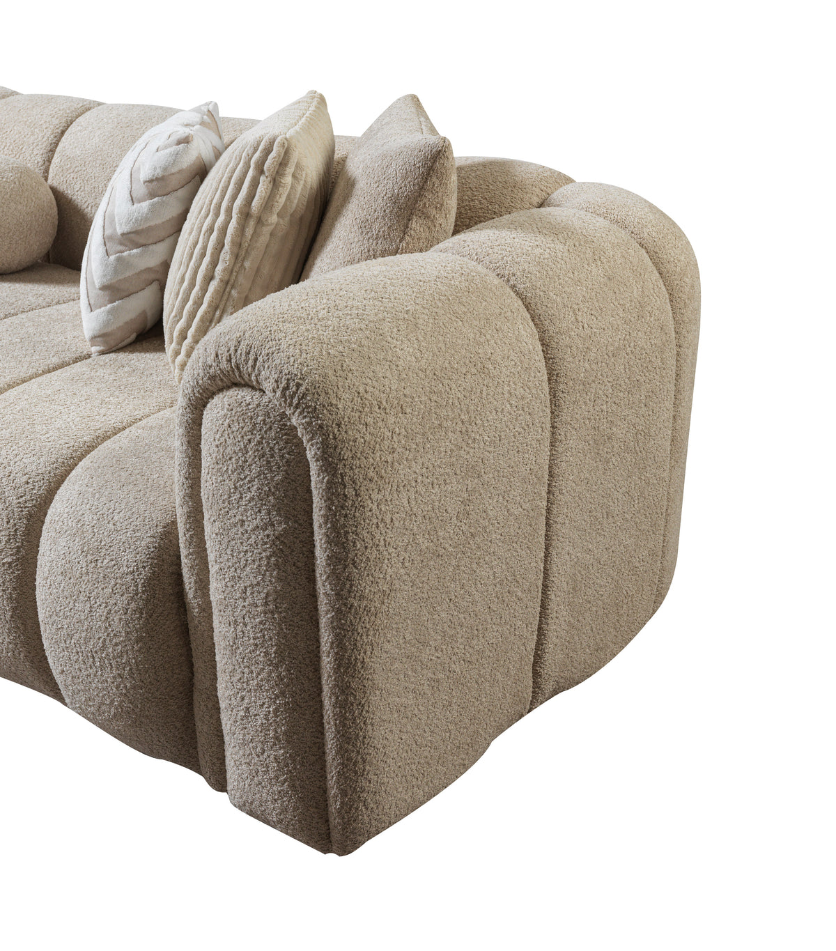 Elly Sand Boucle LAF 115" Sectional
