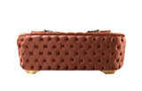 Scarlett Orange Velvet Sofa 95" & Loveseat 82"