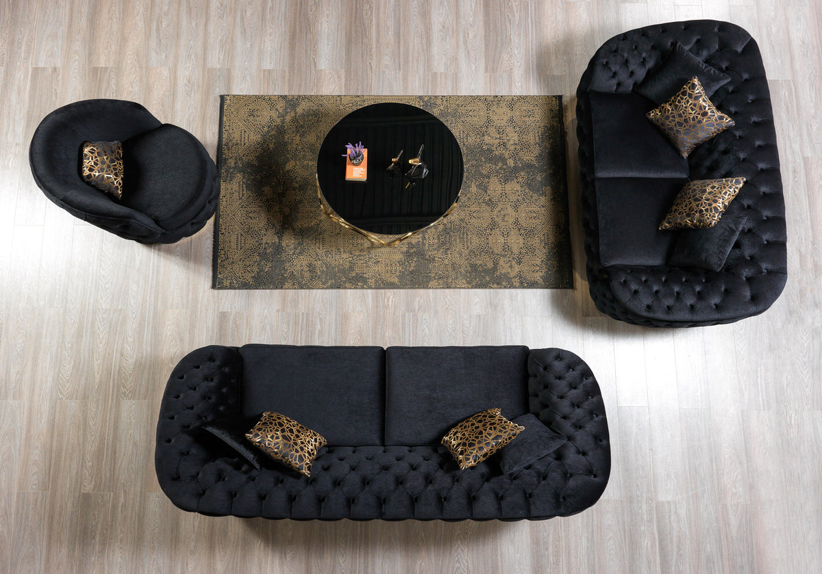 Scarlett Black Velvet Chair