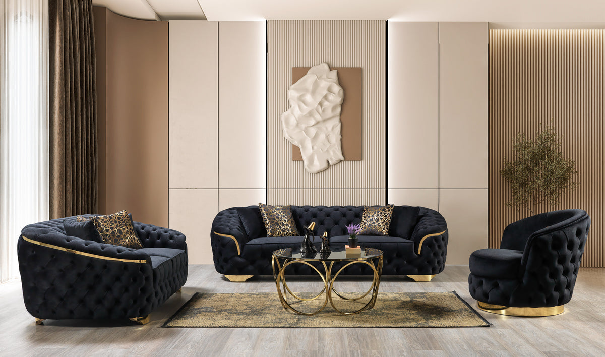 Scarlett Black Velvet Chair