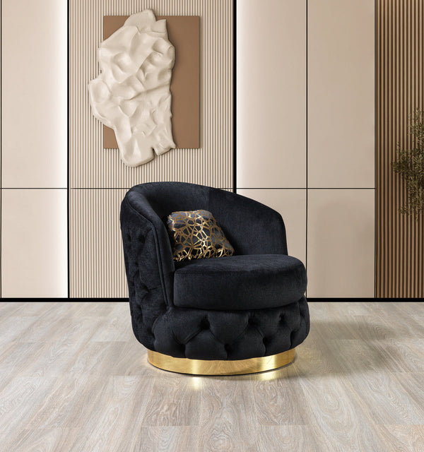 Scarlett Black Velvet Chair
