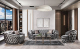 Scarlett Gray Velvet Chair