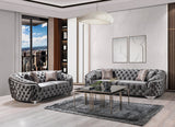 Lupino Gray Velvet Loveseat 79" view 2