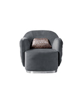 Chloe Gray Velvet Chair