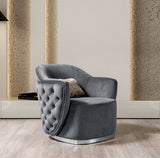 Chloe Gray Velvet Chair