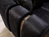 Santana Black Velvet Loveseat view 10