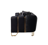 Santana Black Velvet Loveseat view 8