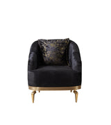 Ella Black Velvet Chair