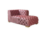 Seva Pink Velvet Double Chaise 138" Sectional