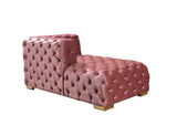 Seva Pink Velvet Double Chaise 138" Sectional