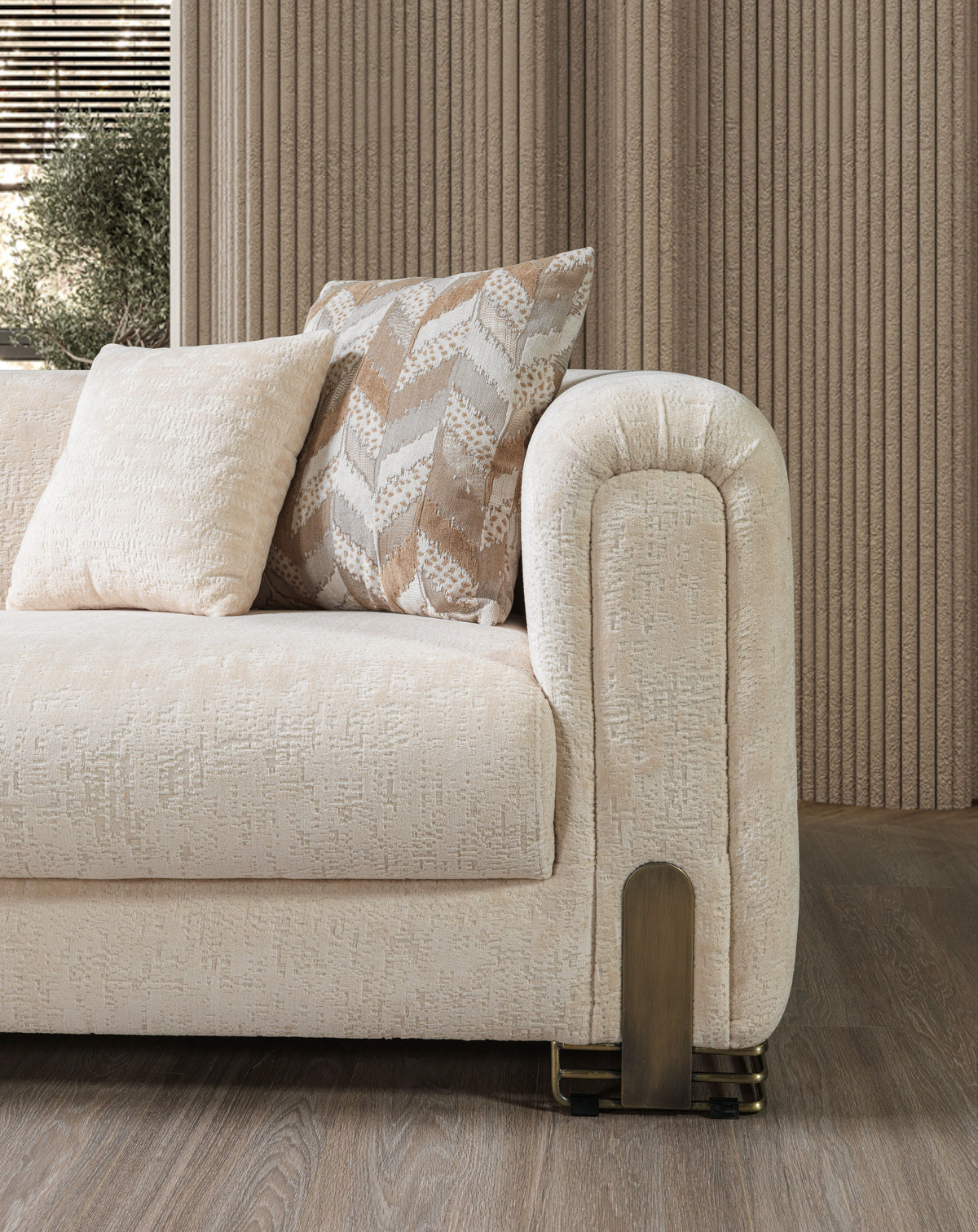 Ameena Ivory Boucle Sofa 93" & Loveseat 71"
