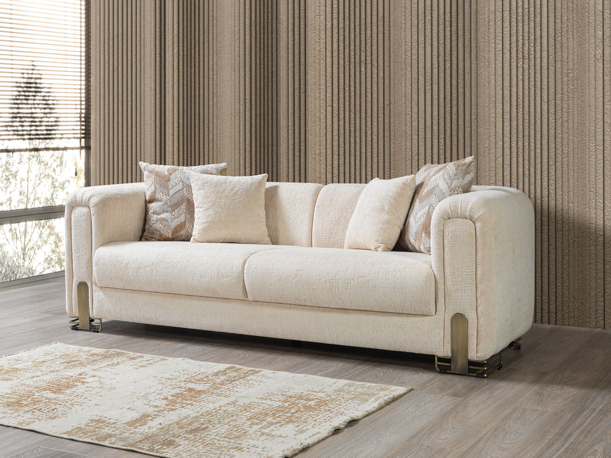 Ameena Ivory Boucle Sofa 93" & Loveseat 71"