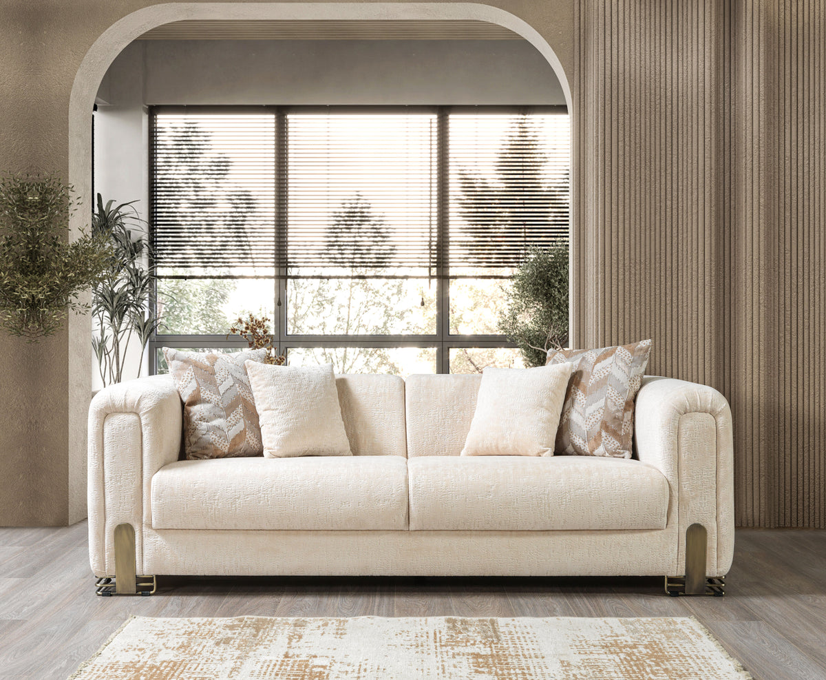 Ameena Ivory Boucle Sofa 93" & Loveseat 71"