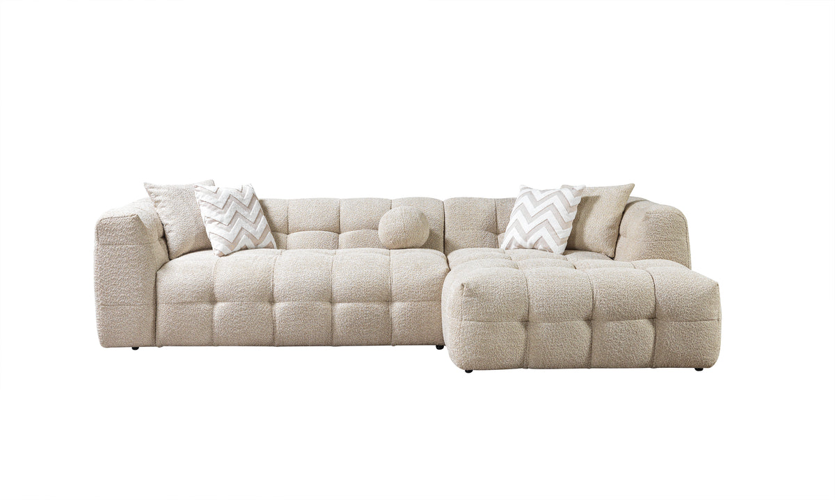 Lili Sand Boucle RAF 110" Sectional