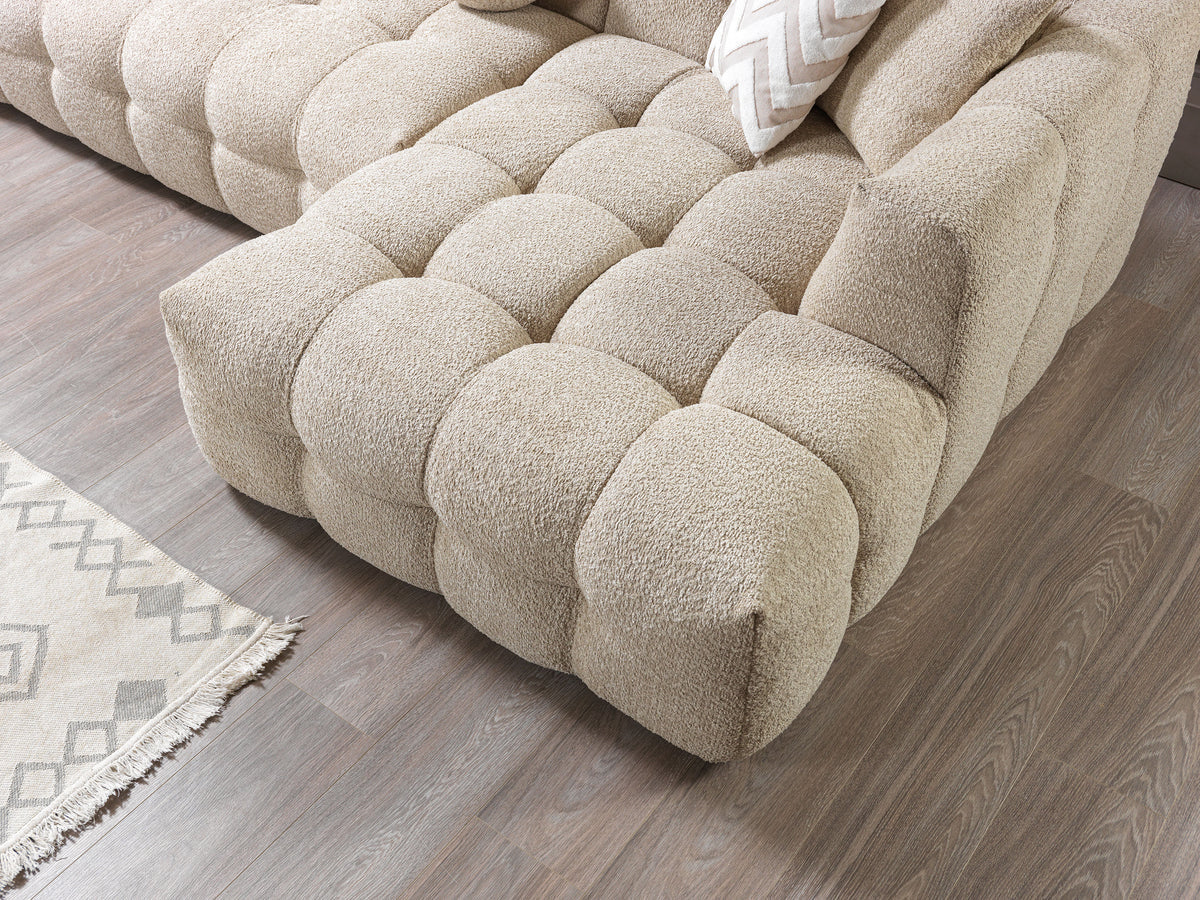 Lili Sand Boucle RAF 110" Sectional