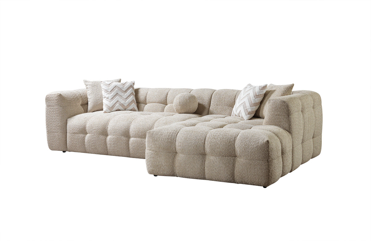 Lili Sand Boucle RAF 110" Sectional