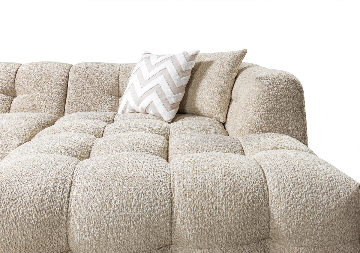 Lili Sand Boucle RAF 110" Sectional