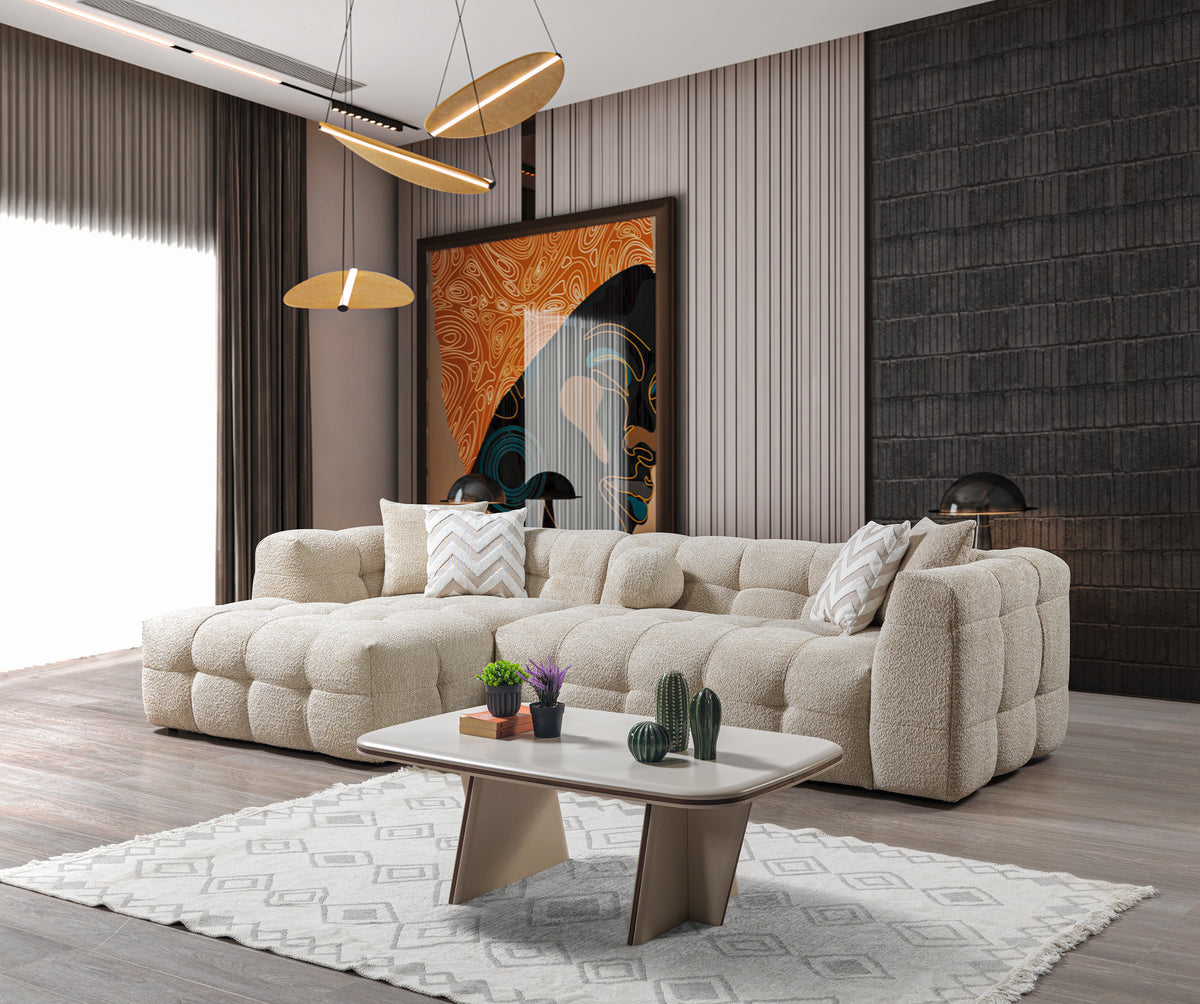 Lili Sand Boucle LAF 110" Sectional