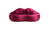 Audrey Maroon Velvet Loveseat 81"