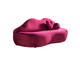 Audrey Maroon Velvet Loveseat 81"