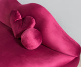 Audrey Maroon Velvet Loveseat 81"