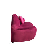 Audrey Maroon Velvet Loveseat 81"