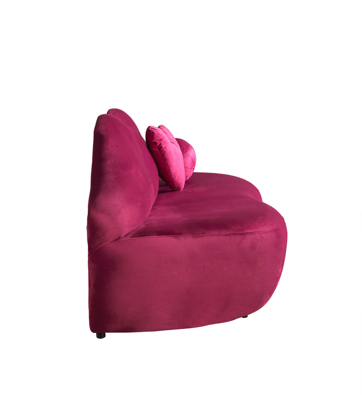 Audrey Maroon Velvet Loveseat 81"