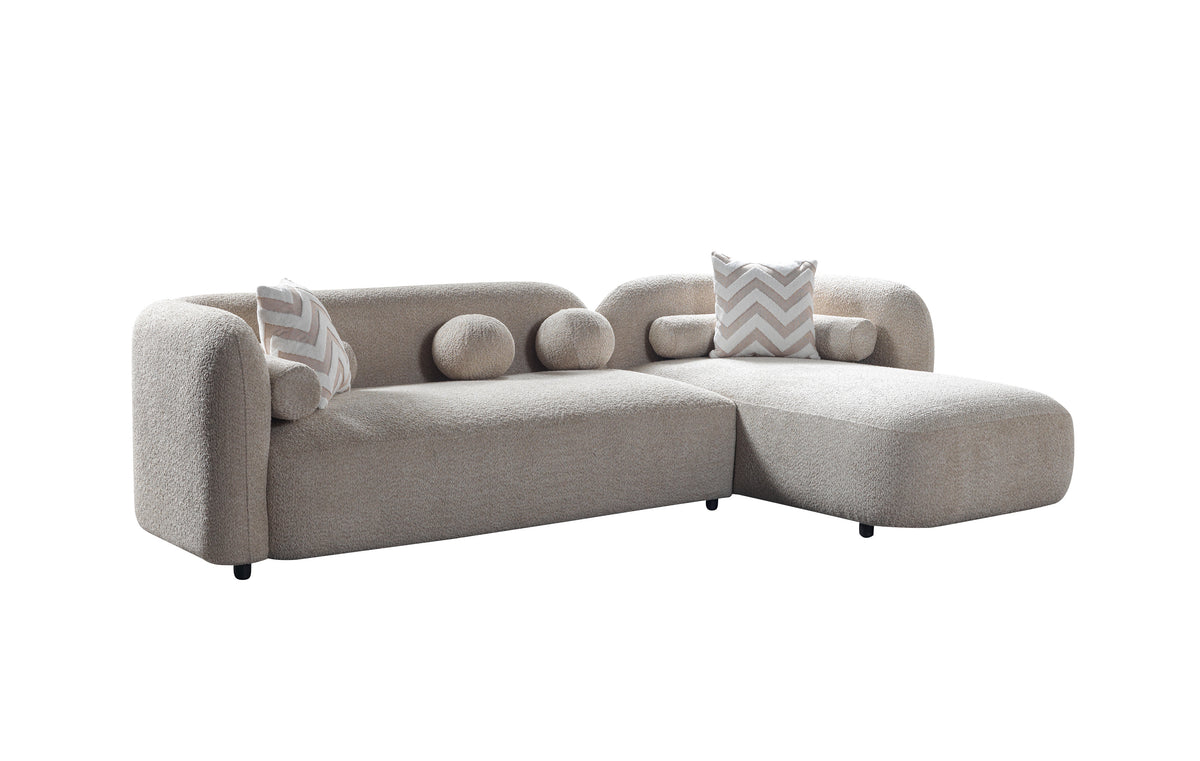 Hanna Sand Boucle RAF 110" Sectional