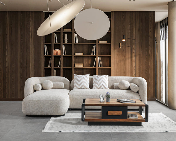 Hanna Sand Boucle LAF 110" Sectional