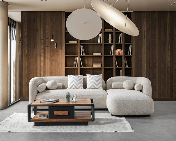Hanna Sand Boucle RAF 110" Sectional